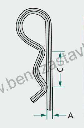 Závlačka 3 x 10-16 mm - pružinová - BETA
