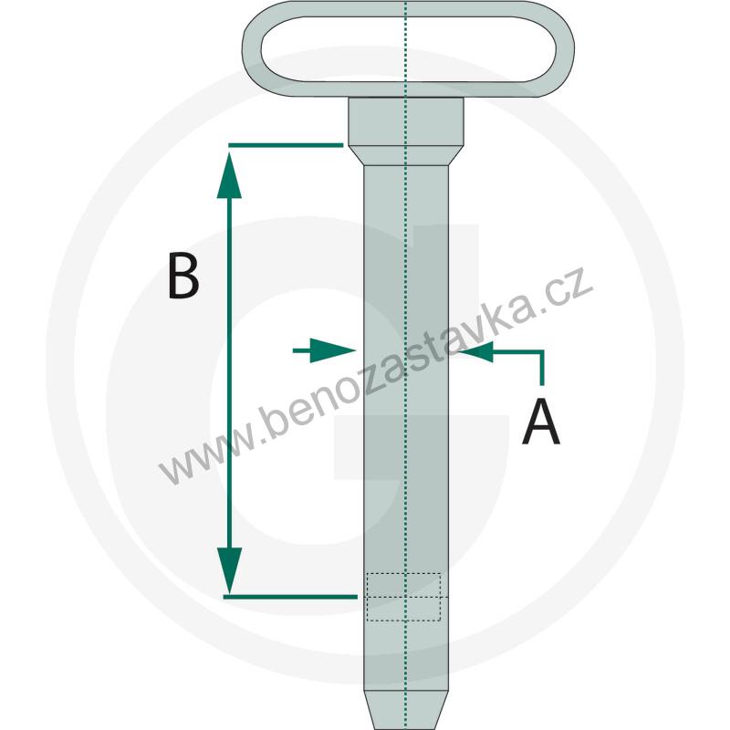 Kolík zajišťovací - 25x133 mm - Kat. 2