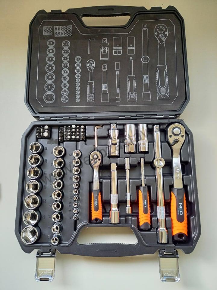Sada Gola 1/2"-1/4" 73 kusů - NEO TOOLS