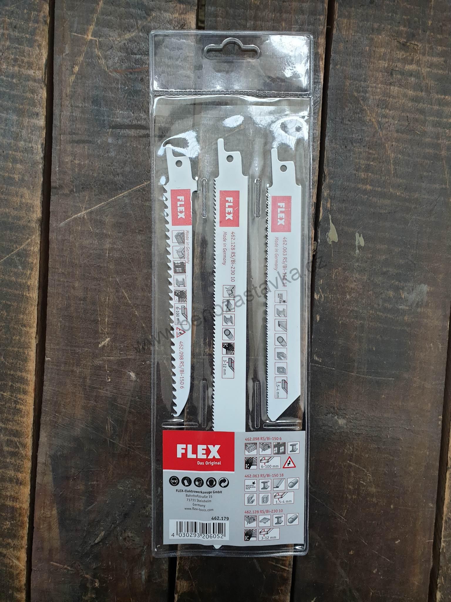 Sada plátků pro šavlové pily /PLAST, DŘEVO, KOV/ RS/Bi Set VE3 - FLEX