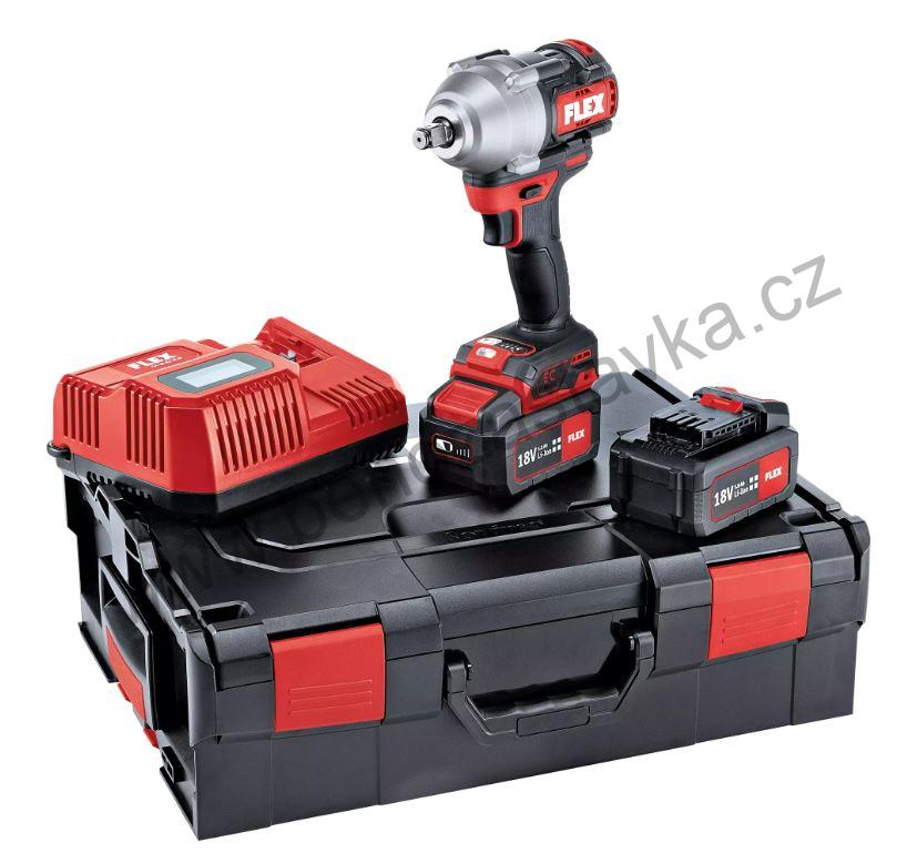 SET Aku-rázový utahovák IW 1/2" 750 18.0-EC/5.0 - FLEX
