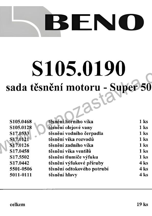 Sada těsnění motoru - Zetor Super 50