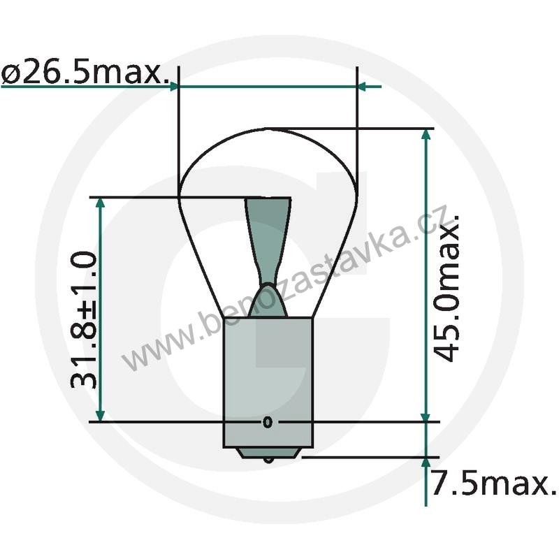 Žárovka P21W 24V/21W - 10 ks  - Granit