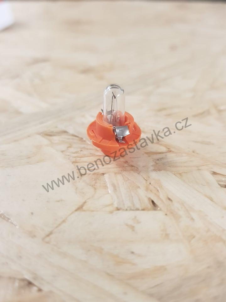 Žárovka s umělohmotnou paticí - 12V1,1W / BAX8,4d br - 10ks