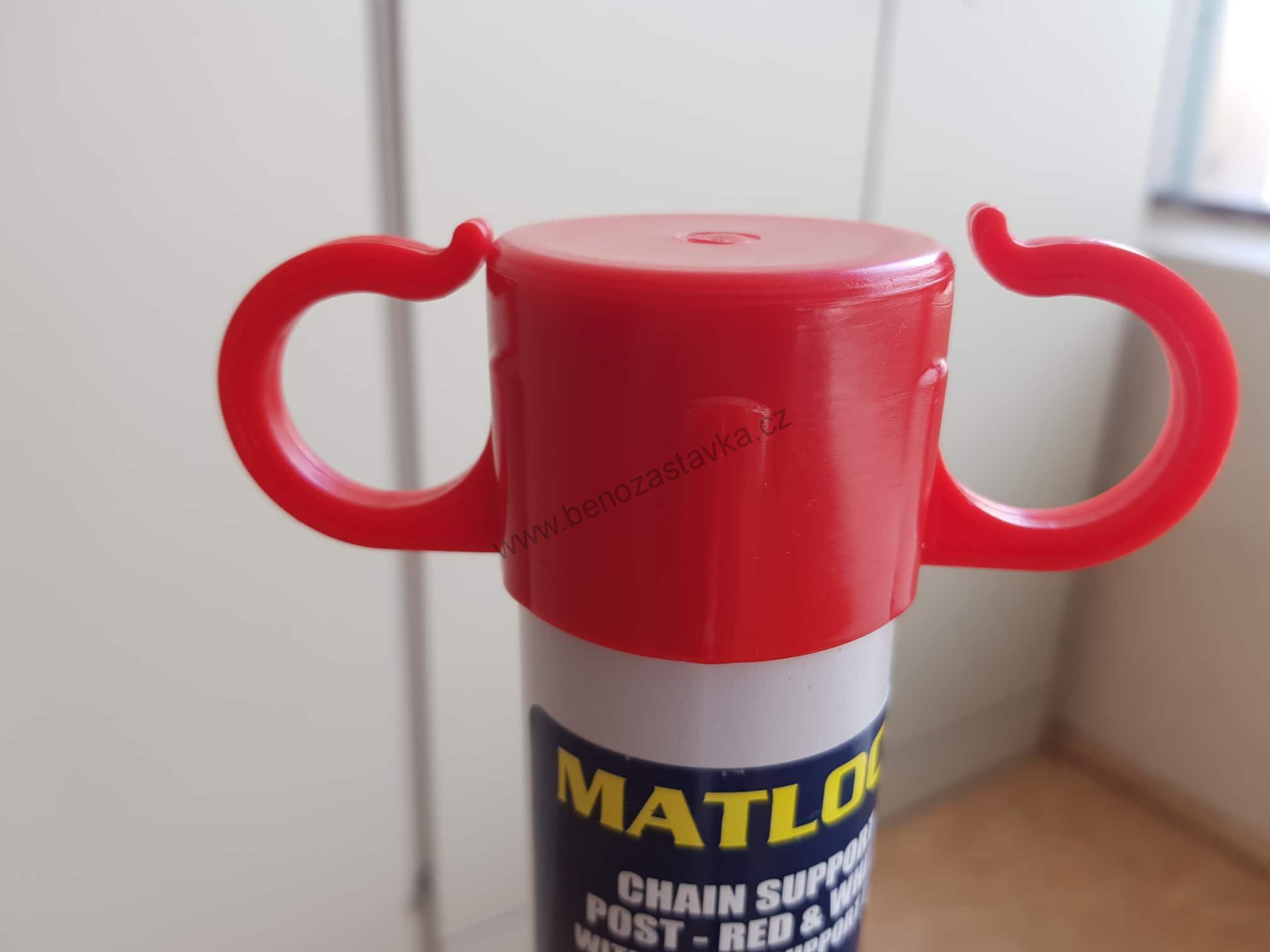 Tyč pro závěs na řetěz - červeno-bílá - 910x50 mm