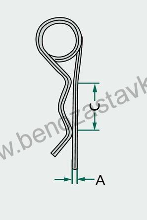 Závlačka 4 x 17-24 mm - pružinová dvojitá - BETA