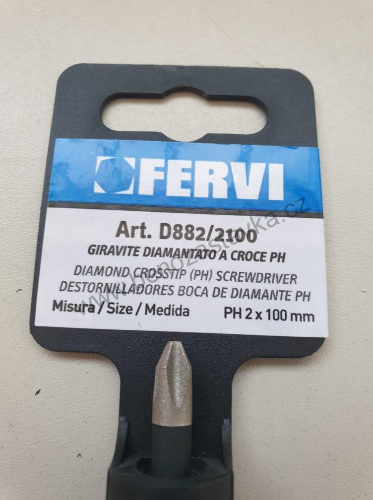 Šroubovák křížový - DIA hrot - PH 2x100 mm - FERVI