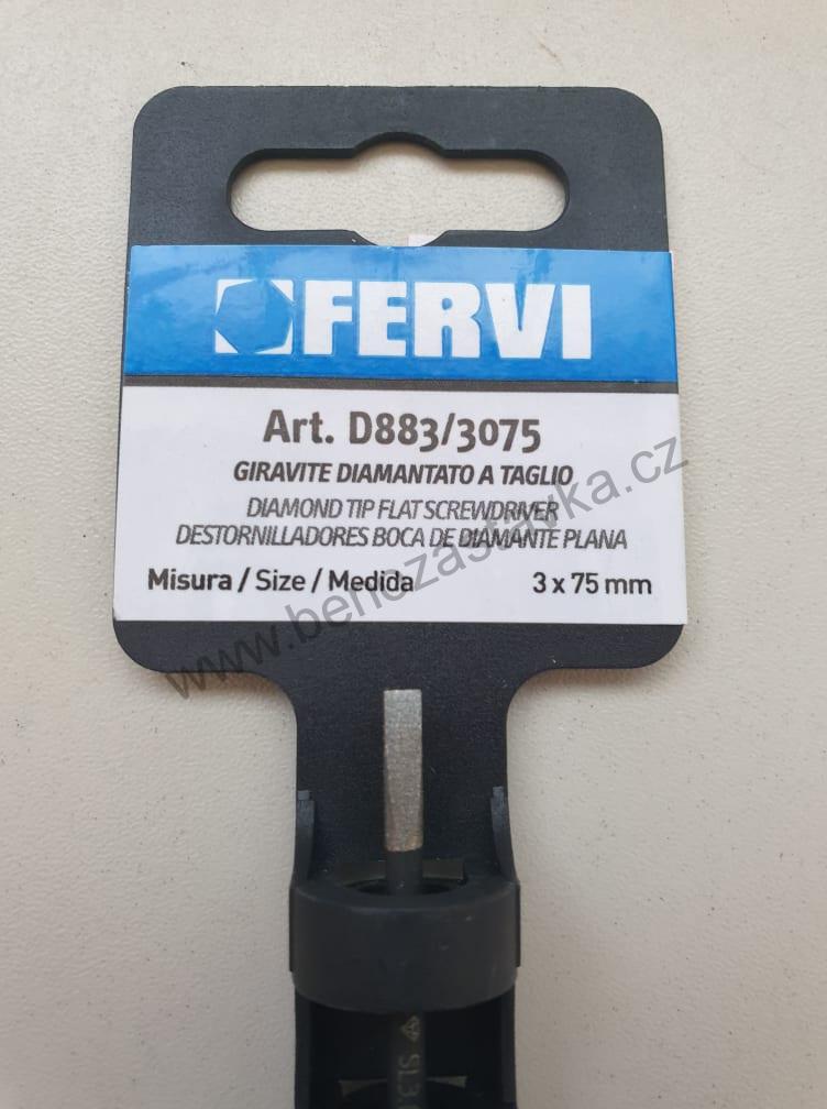 Šroubovák plochý elektrikářský - DIA hrot - 3x75 mm - FERVI