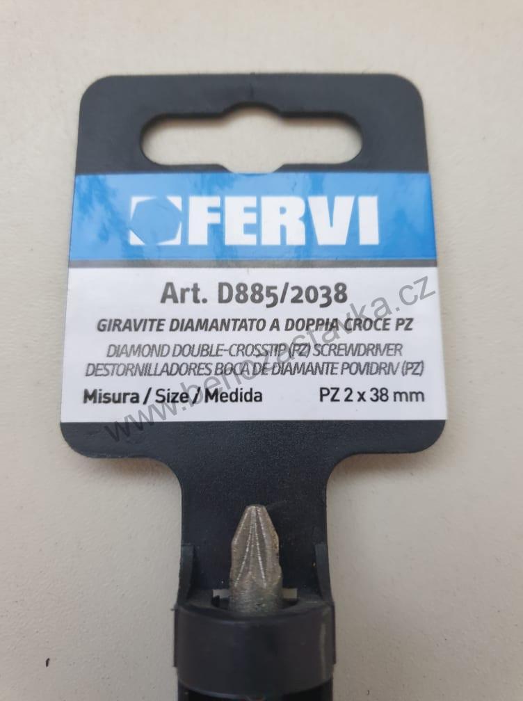 Šroubovák křížový - DIA hrot - PZ 2x38 mm - FERVI