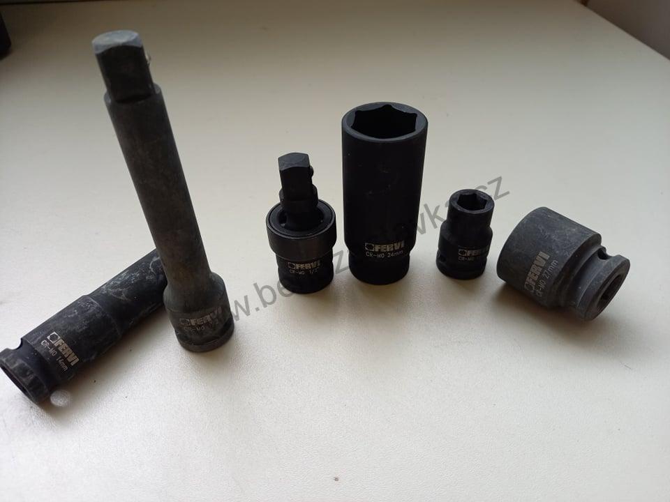 Sada kovaných hlavic 1/2", 40ks, 9-30mm - FERVI