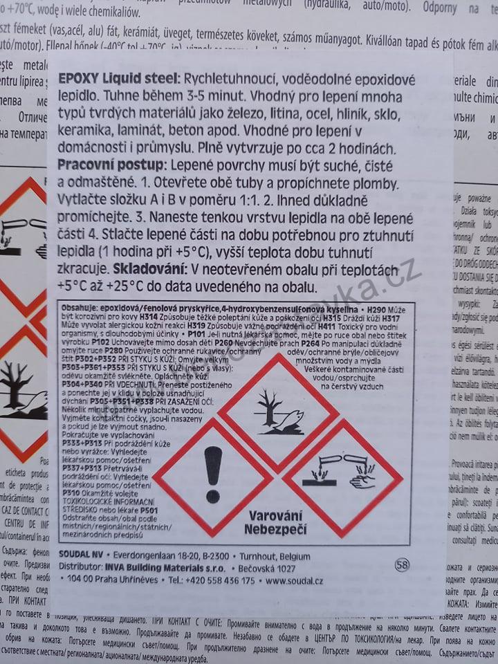 Epoxy Liquid Steel - Tekutý kov - Soudal
