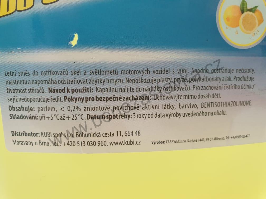 5l Letní kapalina do odstřikovačů