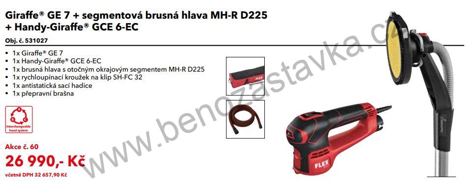 SET Giraffe® GE 7 + segmentová brusná hlava MH-R D225 + Handy-Giraffe® GCE 6-EC - FLEX