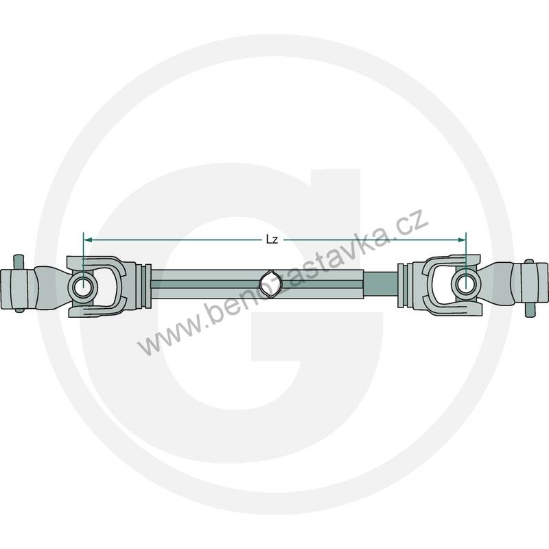 Kardan - kloubová hřídel Lz 510 - F 22, profil G3/G4