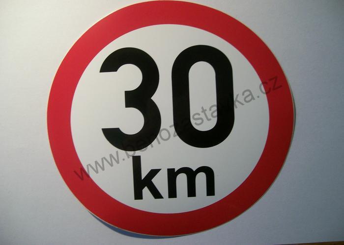 Konstrukční rychlost 30 Km/h - Samolepka