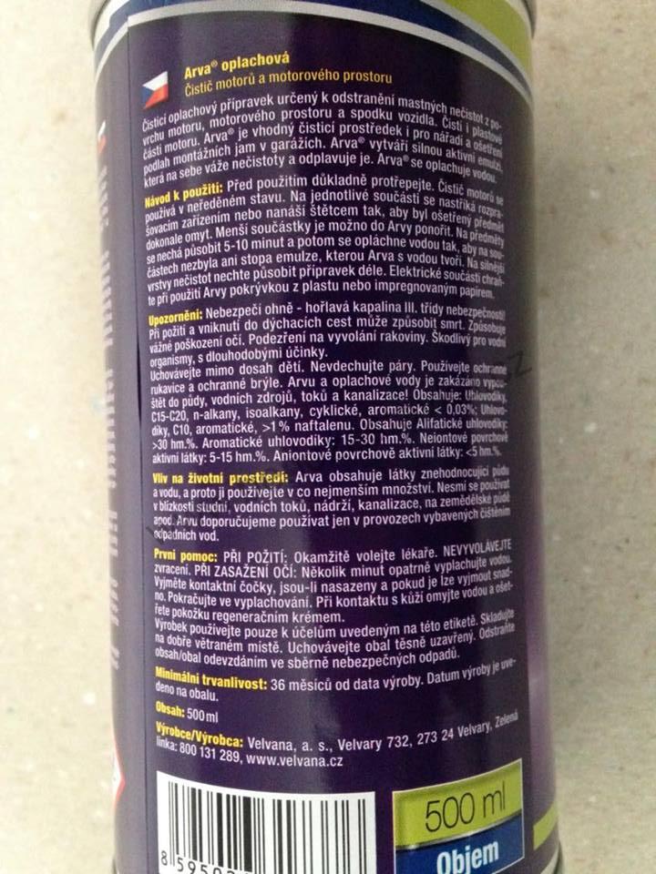 Arva oplachová 500ml - Velvana