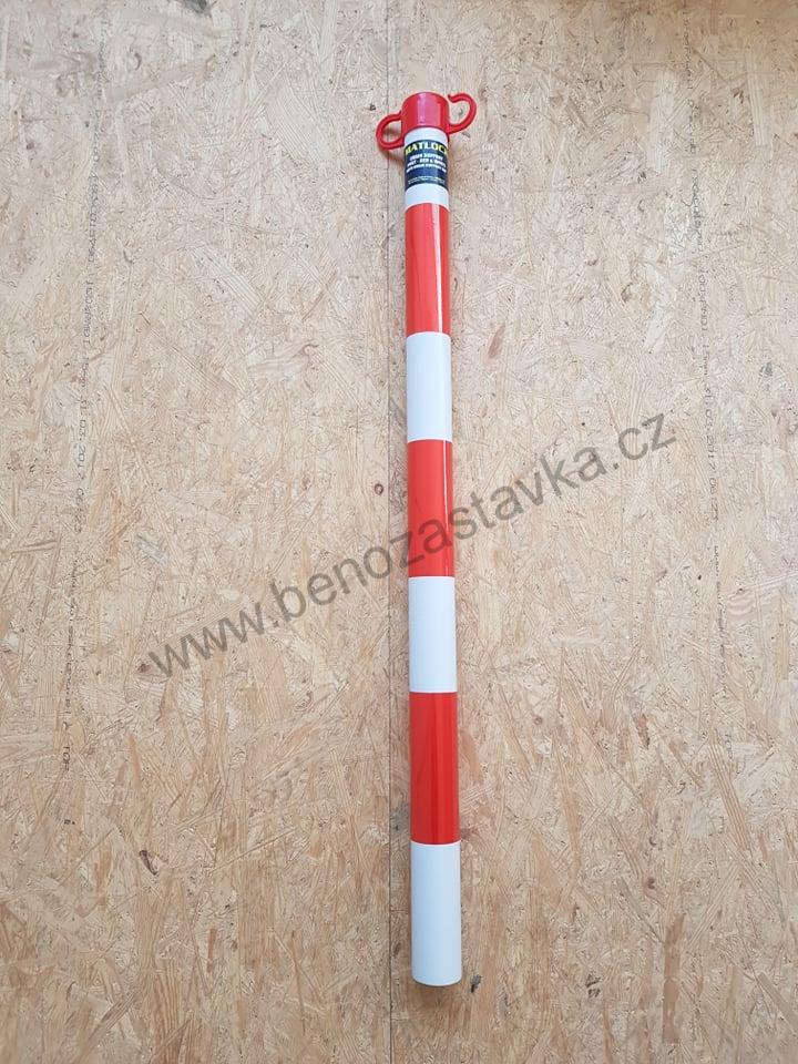 Tyč pro závěs na řetěz - červeno-bílá - 910x50 mm