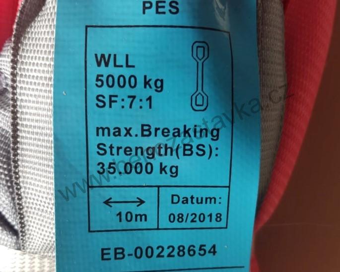 PÁS VLEČNÝ A ZVEDACÍ - popruh - 35T/10m - oko/oko