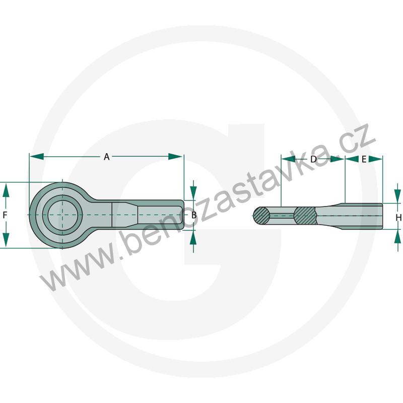 Tažné oko s navařovacím dříkem 35mm