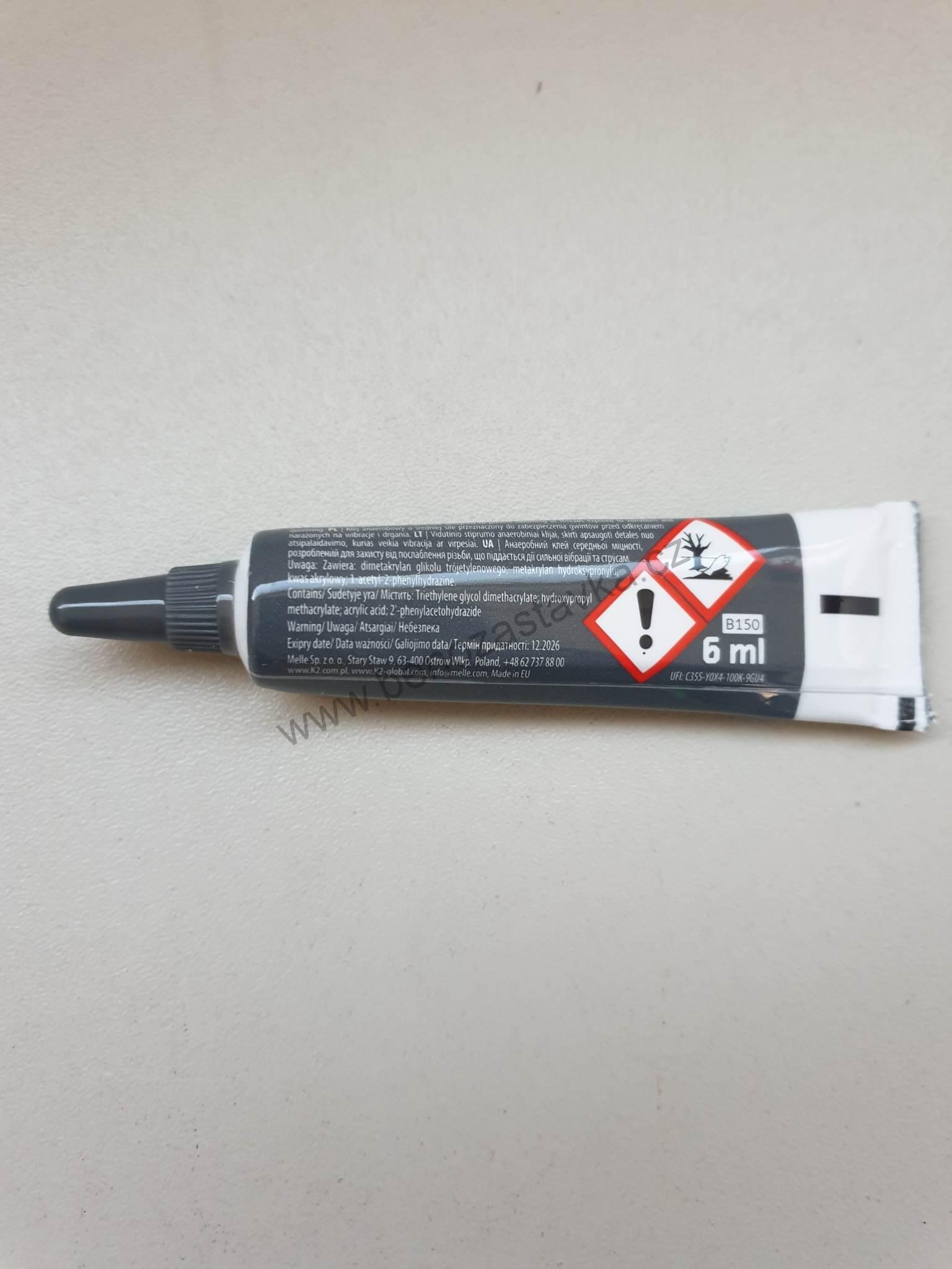 Zajišťovací lepidlo - střední pevnost - 6ml K2 PROLOK W243