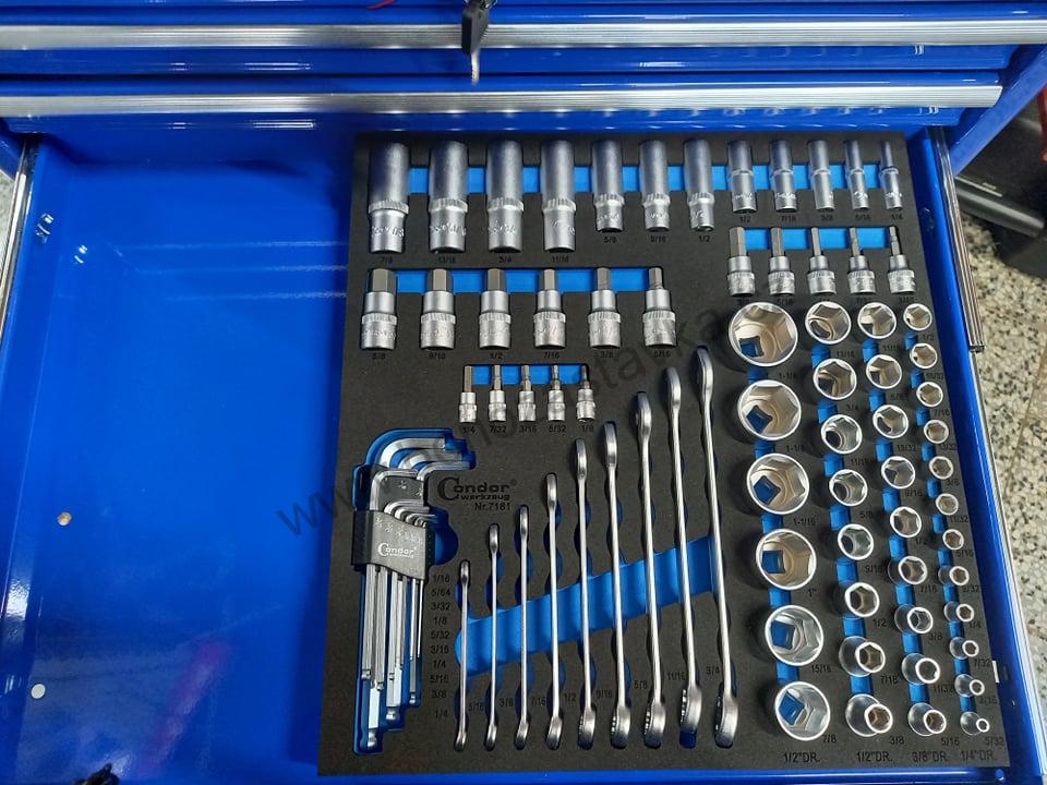 Modu 2/3l - sada palcových hlavic a klíčů - 1/4+3/8+1/2", 81 kusů - CONDOR