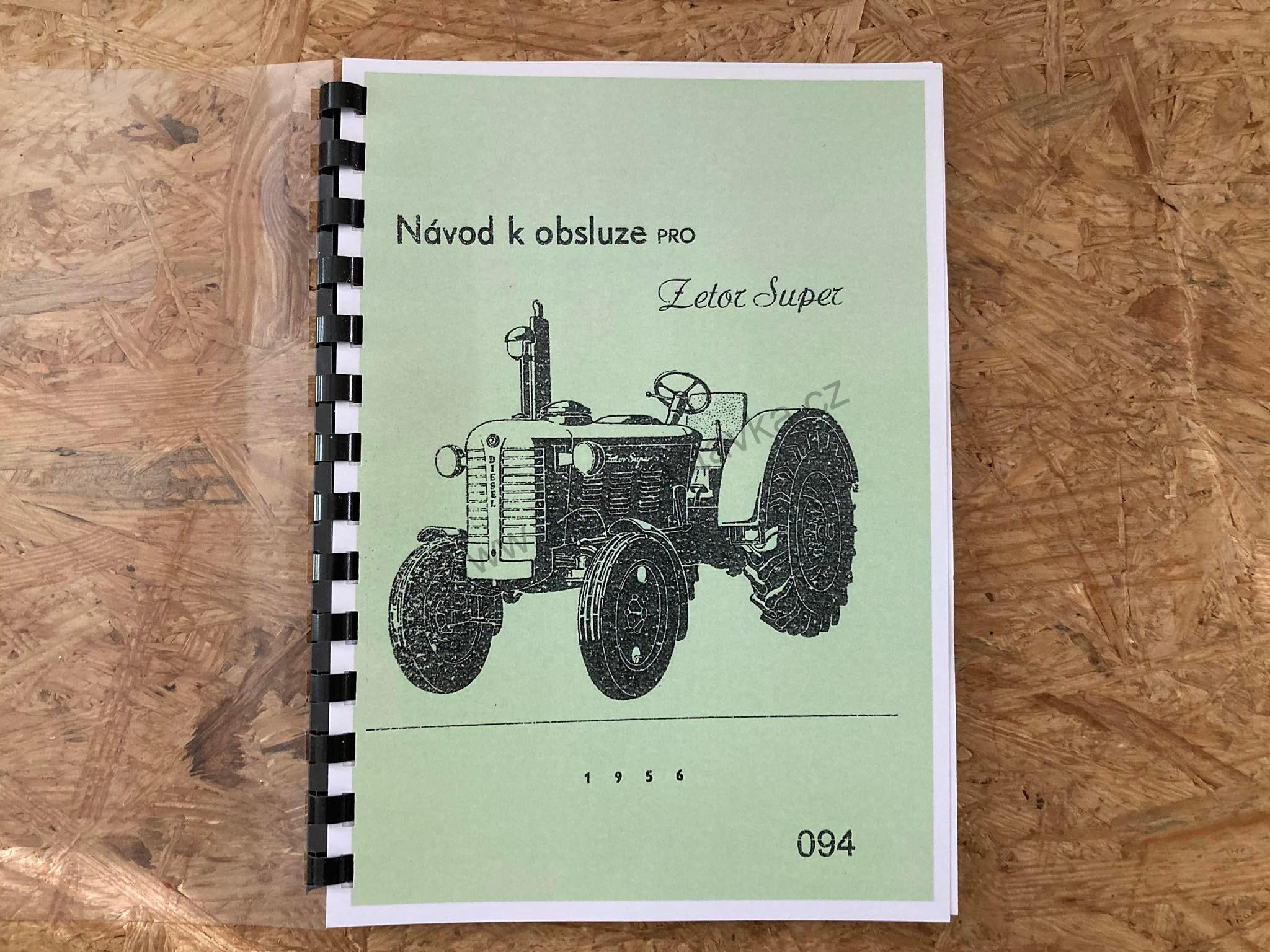 Návod k obsluze Zetor 50 Super