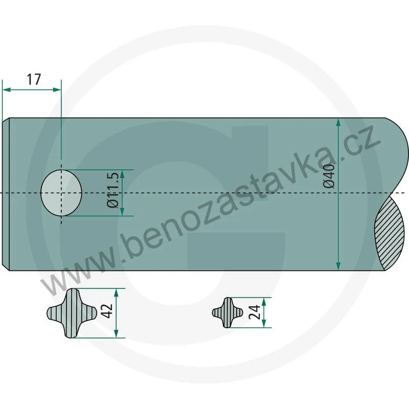 Hrot rovný, hvězdicový profil