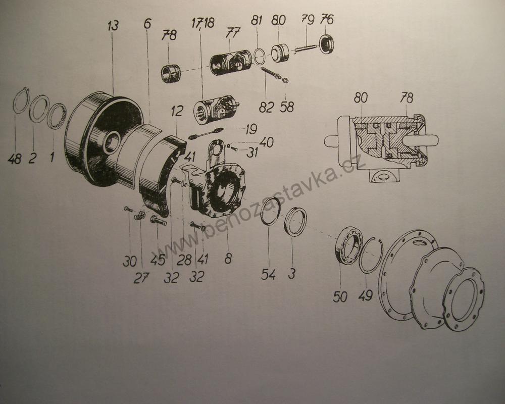 Brzdový buben  220 mm - Zetor URI