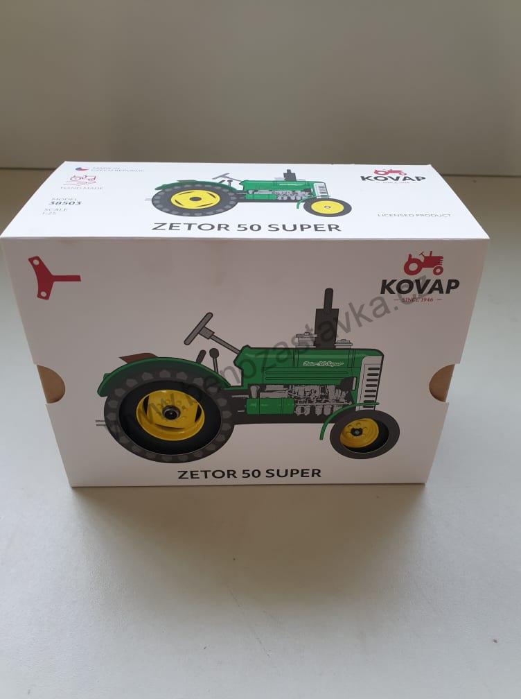Plechový model traktor ZETOR 50 SUPER - zelený - KOVAPCZ