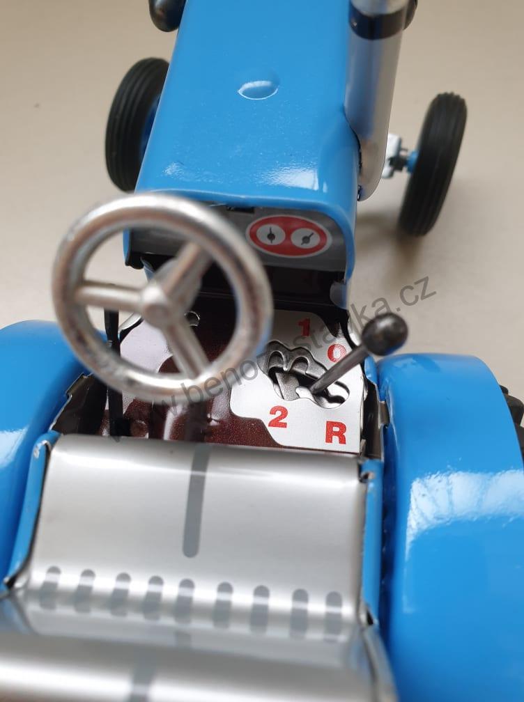 Plechový model traktor ZETOR 25 s valníkem modrý - plastové disky - KOVAPCZ
