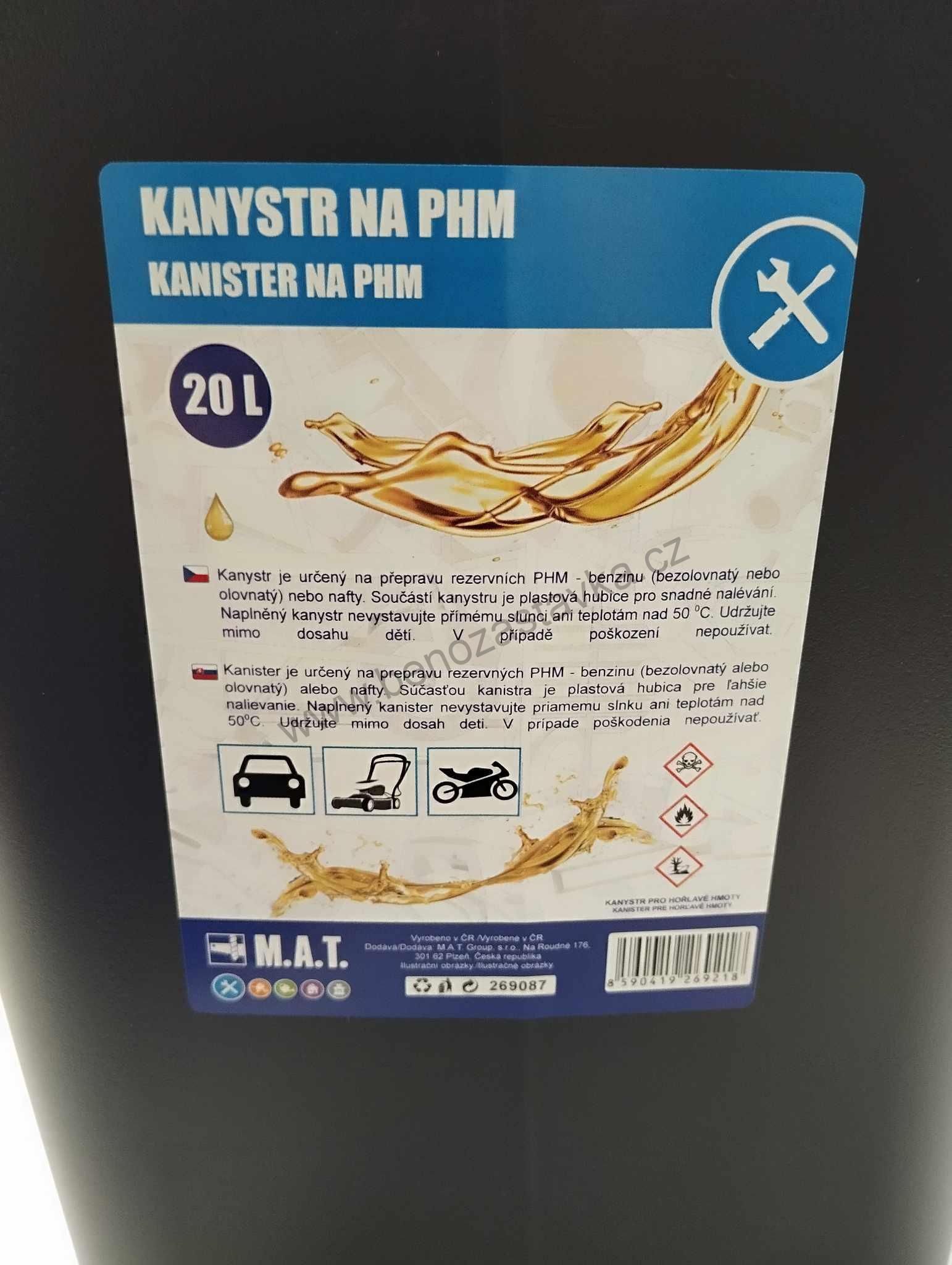 Kanystr na pohonné hmoty 20l PH