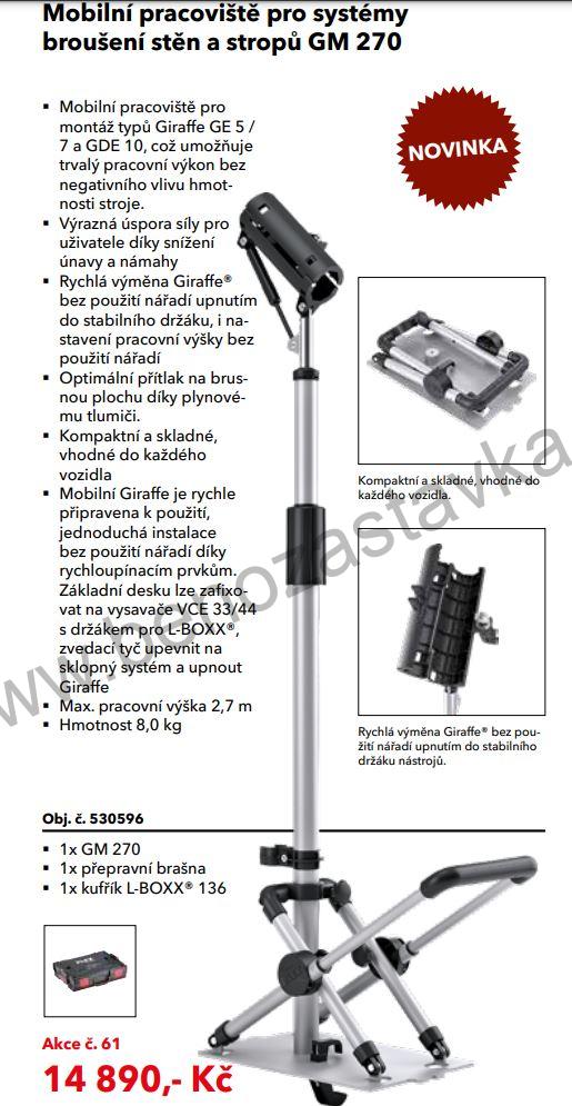 Mobilní pracoviště pro systémy broušení stěn a stropů GM 270 - FLEX