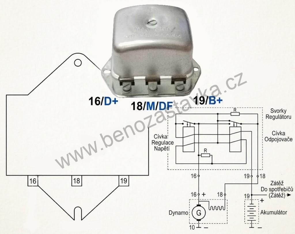 CZ Regulační relé dynama 12V/150W - Zetor