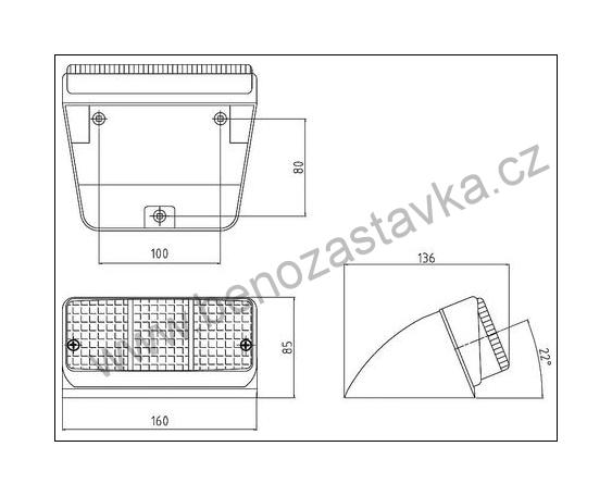 Pravé zadní světlo - Zetor 2511 3511 4511  5511 5611