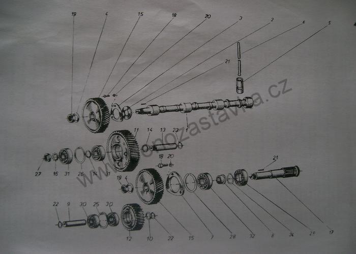 Hřídel náhonu vstřikovacího čerpadla - Zetor 
