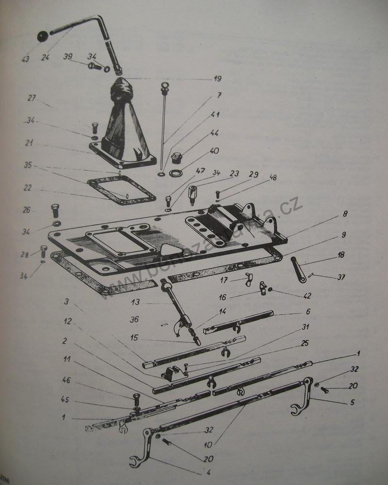 Páka redukce úplná - Zetor