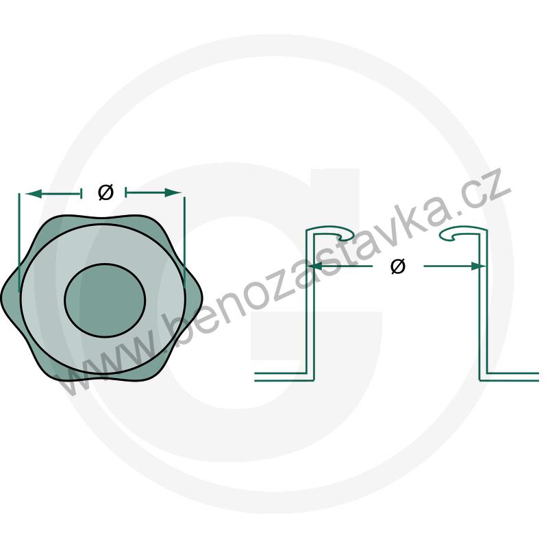 Víčko nádrže paliva 106 mm - uzamykatelné