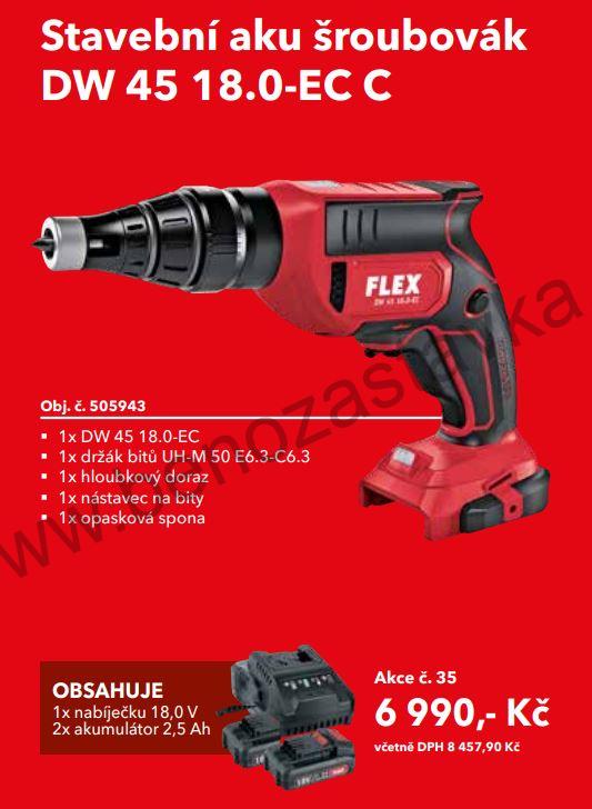 DW 45 18.0-EC C Aku-stavební šroubovák 18,0 V - FLEX