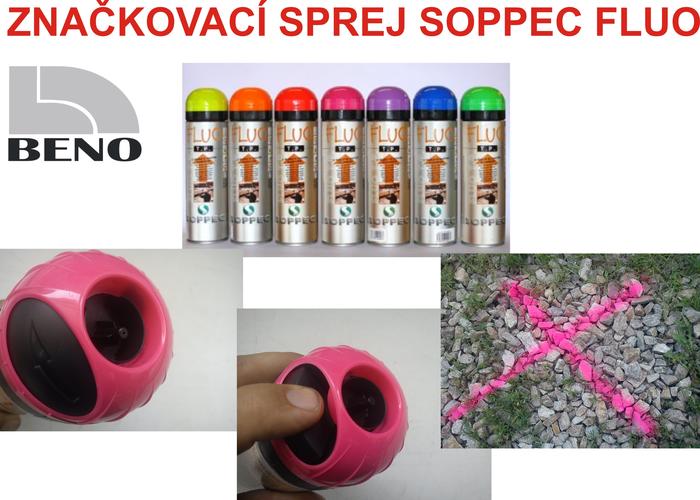 Značkovací sprej SOPPEC FLUO - Červená- 500ml